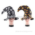 halloween costume decoration crooked velcet women girl black twisted witch hat stylish dotted FC90042